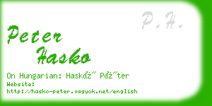 peter hasko business card